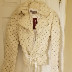 Ladies rabbit fur jacket